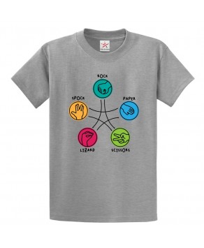Rock Paper Scissors Game Classic Unisex Kids and Adults T-Shirt